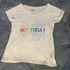 White joe boxer rainbow not today T-shirt size L/G